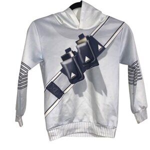 Zhixuan Tong Kids White Hooded Sweatshirt Size 7 Polyester